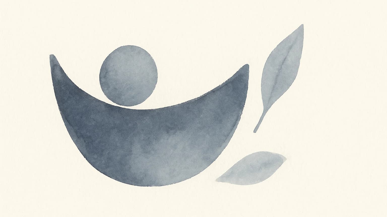 Illustration einer schützenden, ruhigen Geste als Sinnbild für Psychohygiene