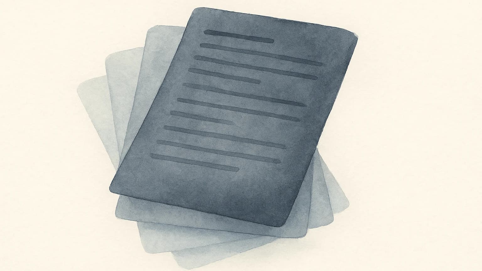 Illustration einer Abrechnungsübersicht mit Dokumenten und Ziffern